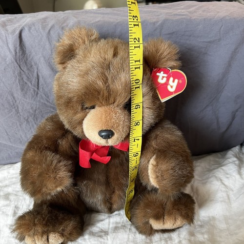 Vintage TY Beanie Buddy brauner Teddybär 1990 McGee Toy 5001 Plüsch mit Etikett - Bild 2 von 11