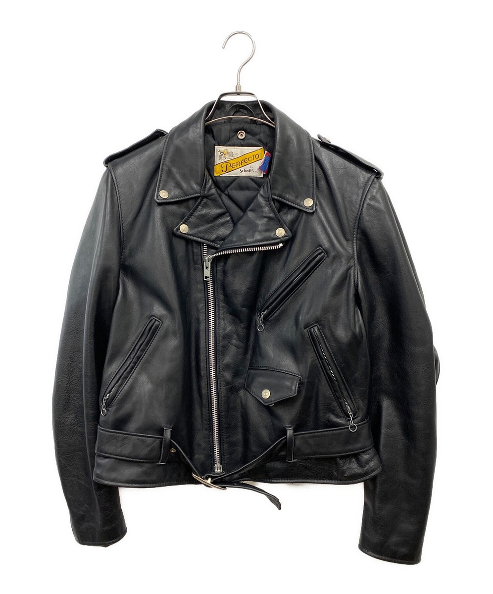 schott 118 ライダース　40 Schott 118 Perfecto Double Riders Leather Jacket black Size