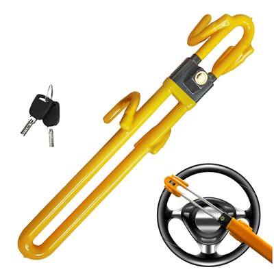 Car Steering Wheel Lock Adjustable Length Clamp Double Hook Locks Universal A7U5