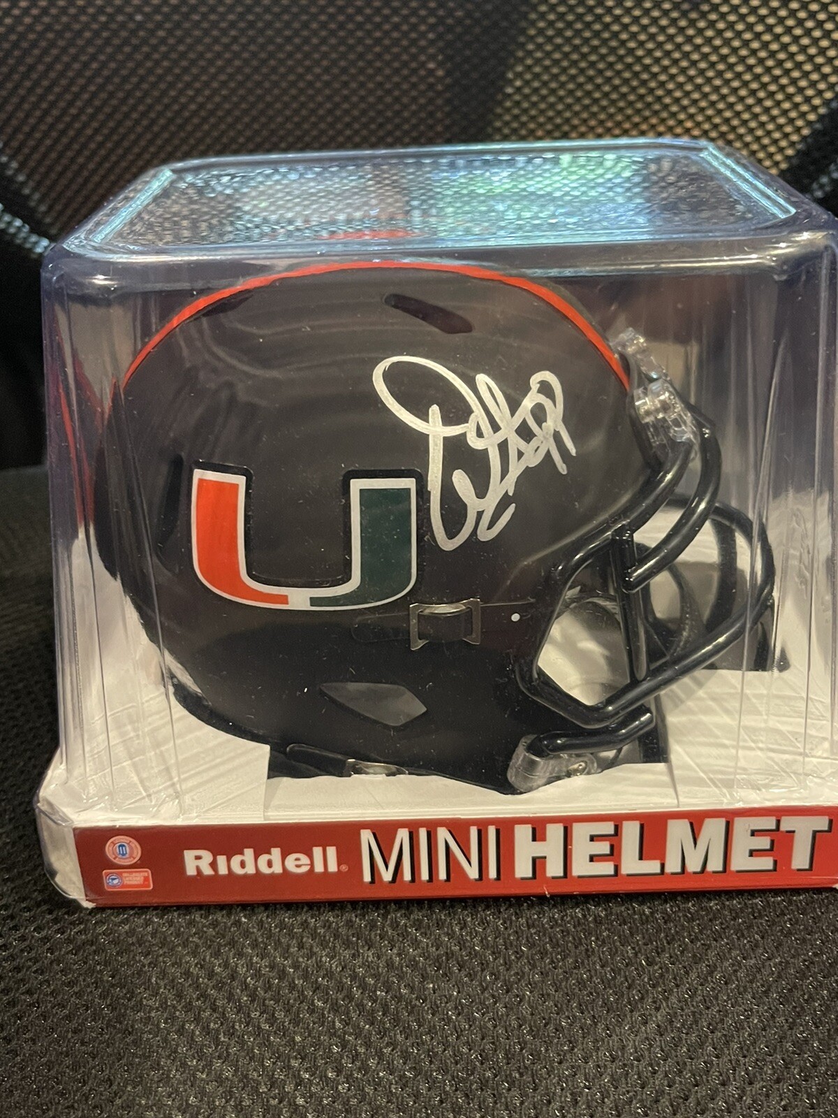 Warren Sapp Autographed Signed Miami Hurricanes University of Eclipse Mini Helmet 