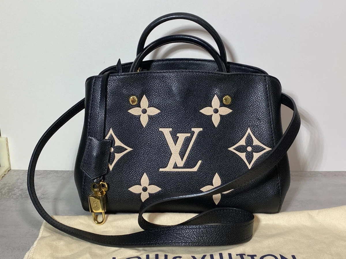 LV Leather Fabric Empreinte Black by the yard