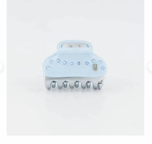 Alexandre de Paris hair clip crystal swarovski claw acetate jaw arctic blue new - 第 1/3 張圖片
