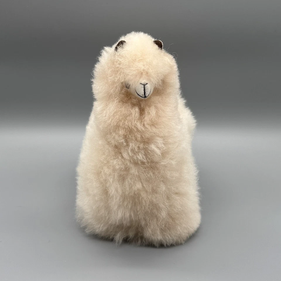 Alpaka Stofftier aus 100% Baby-Alpakawolle - Flauschig & In Braun oder Beige - Bild 4 von 4