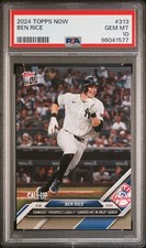 Ben Rice RC 2024 Topps Now #313 PSA 10 GEM MINT Call-Up