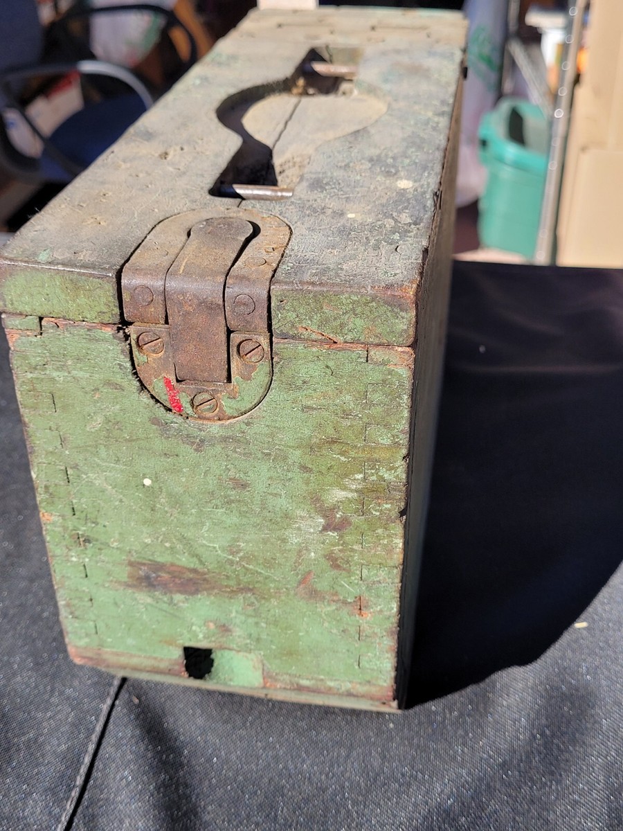Vintage US Military Wood Ammo Box Army Rifle Ammunition