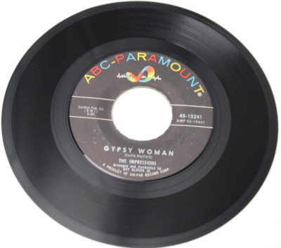 THE IMPRESSIONS AS LONG AS YOU LOVE ME, GYPSY WOMAN, 45 RPM 7'', ABC PARAMOUNT
