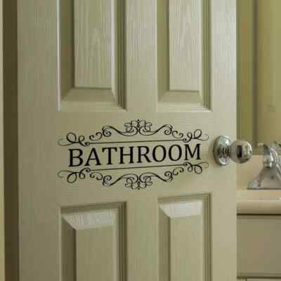Wandbild Poster Badezimmer Tür Wandaufkleber stilvoller Grafikdruck Home Fashion UK