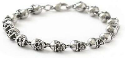 Skull Bracelet for Men Women Punk Fashion Skull Jewelry Gifts For