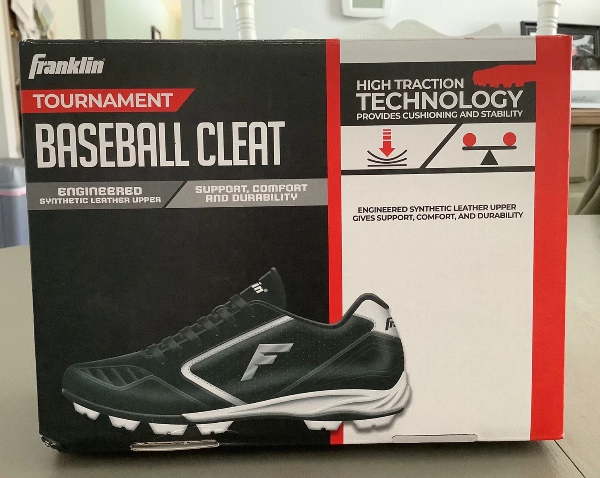 Crampons De Baseball Franklin Tournament Pour Garçon - Taille 10 US - Neufs