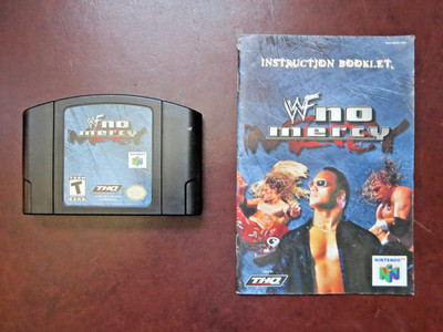 WWF No Mercy Nintendo 64 N64 Authentic Cartridge + Manual THQ 1999 USA Tested