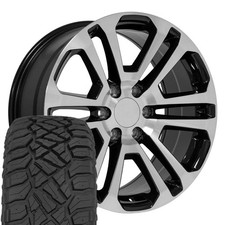 4741 20x9 Machined Rims 27555r20 Rt Tires Set 6x139.7 31et
