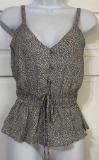 NWT, Sienna Sky Women's Jr.'s Black & Off White Tank Top Elastic Waist Medium