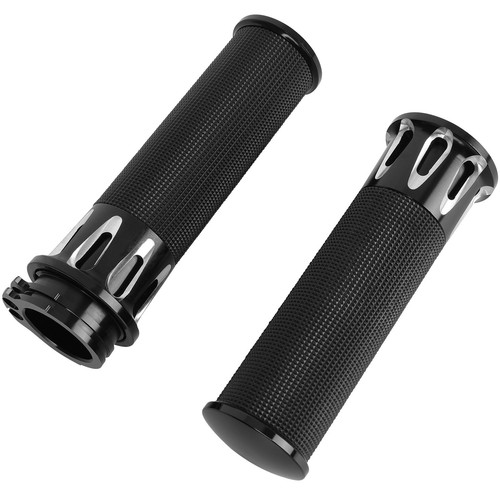 1" Motorcycle Handlebar Hand Grips w/ Throttle For Harley Davidson Dyna FXDB - Picture 7 of 9