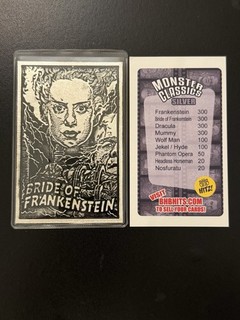 Black Hand Bullion BHB Bride of Frankenstein 1 oz Silver Card