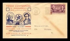 Dr Jim Stamps 3c Republic of Texas Scott 776 First Day Cover Linprint Cachet