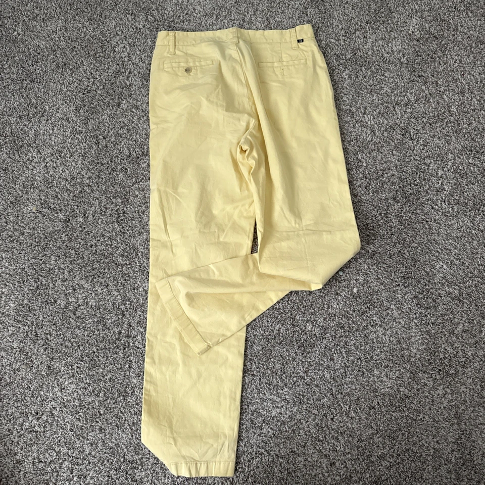 NAUTICA 裤子男式 30x30 黄色量身定制适合 Chino 学院风春复活节 30x30 — 第 3/4 张图片
