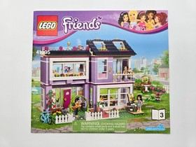 LEGO Friends 41095 Emma's House INSTRUCTIONS & STICKER SHEET ONLY