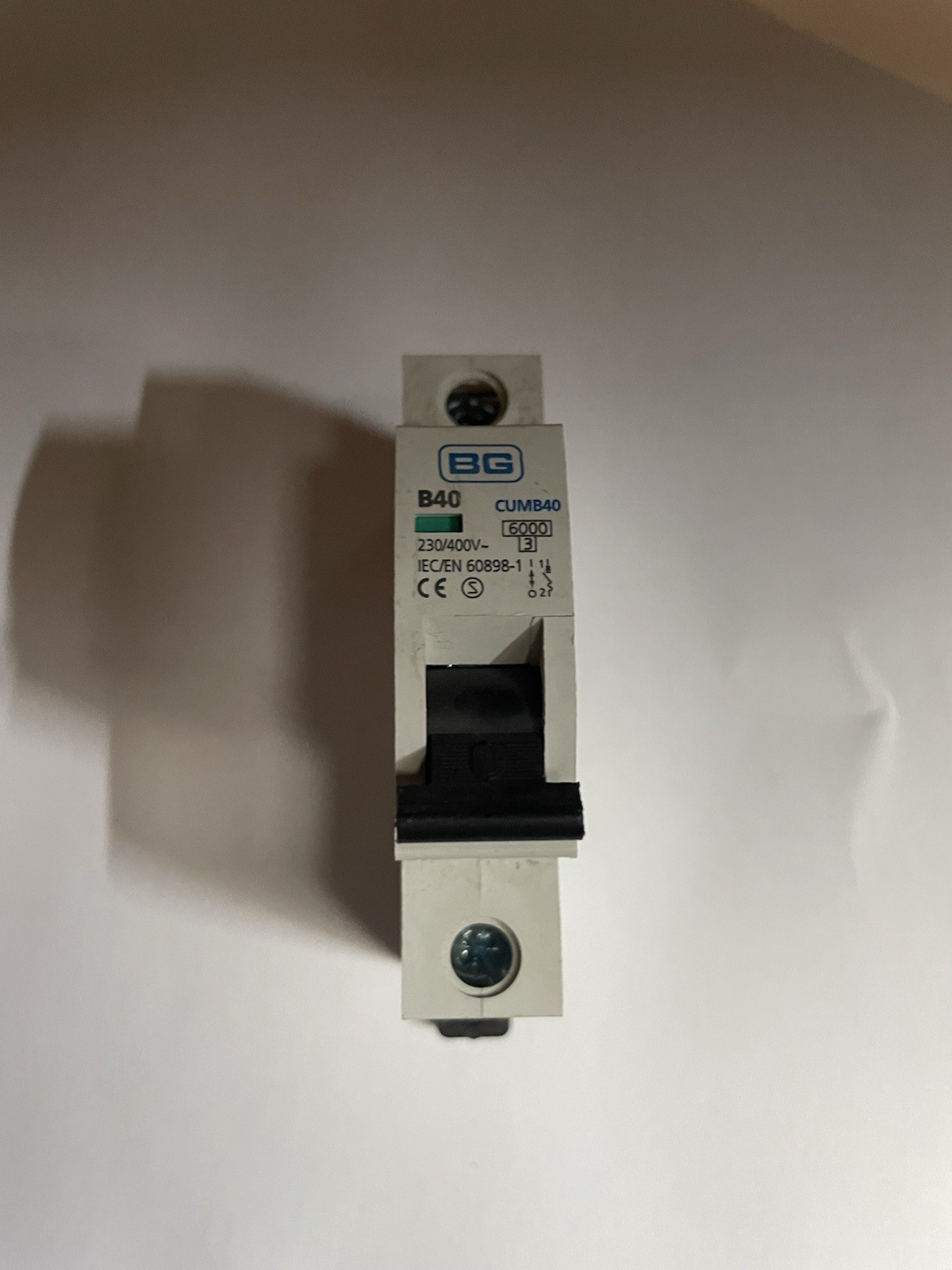 BG CUMB40 - British General 40A 40 Amp SP MCB Circuit Breaker Fuse