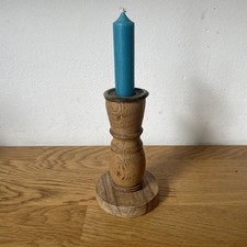 Wooden Candle Stick Holder Oak Colour,