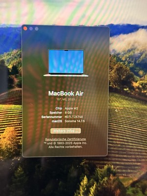 Apple MacBook Air 15,3 Zoll Polarstern (512GB SSD, Apple M2, 1,40GHz, 8GB RAM)