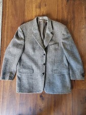 VINTAGE Jenners Harris Tweed Mens Sz 44 S Blazer Jacket Pure Handwoven Wool