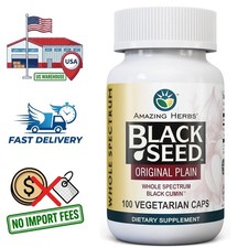 Black Cumin Seed Powder 475mg Nigella Sativa Rich in Omegas 3 6 9  100 Capsules