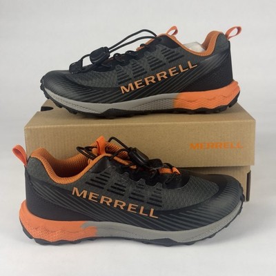 Merrell Agility Peak Unisex Black/Orange Kids Size 2M New In Box