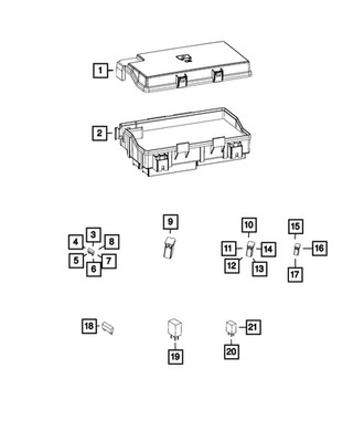 Genuine Mopar Intelligent Power Power Distribution Center 68322371AD