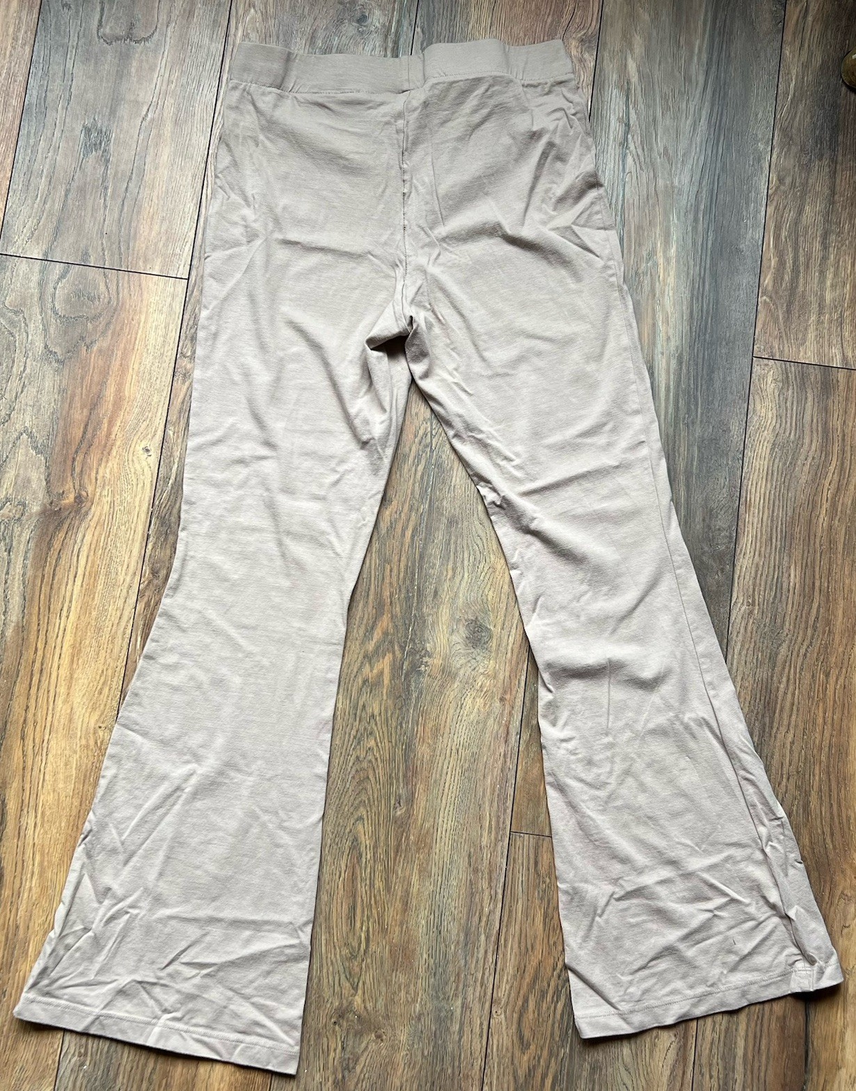 H&M Women’s Y2K M Beige Pull on Stretch Bootcut Flare Dress Work Yoga Pants thumbnail 6