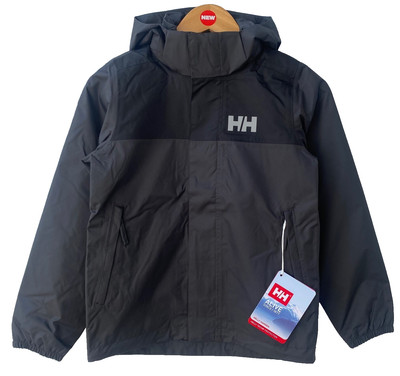 Helly Hansen Boys EBONY Rain Jacket $95, Size: 12