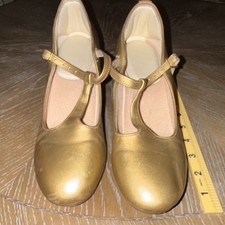 Theatricals Women s Gold Ballroom Dance Shoes T-Strap Heels MPN 8.5