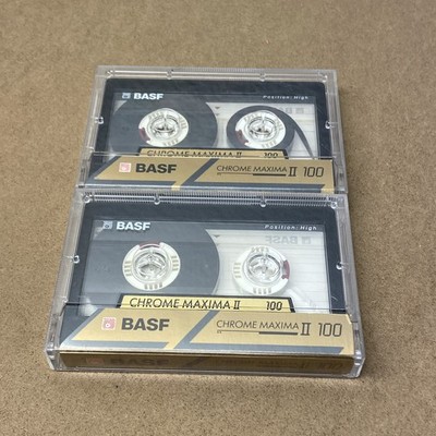 2x BASF Chrome Maxima II 100 IEC II Audio Kassette Cassette Tape - Bitte Lesen
