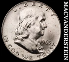1963-D Silver Franklin Half Dollar - Choice Gem Brilliant Unc++++  #J8565