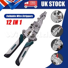 Foldable Wire Strippers Stripping Pliers Electric Cable Crimper Splitting Tool