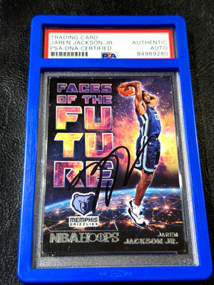 Jaren Jackson Jr - faces of the future on card auto (PSA Authentic Auto)