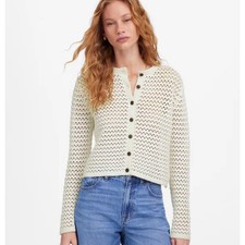 NWT Madewell Open-Stitch Crewneck Sweater In Lighthouse Size Large