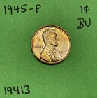 1945 Lincoln Wheat Cent / Penny 1c BU Uncirculated