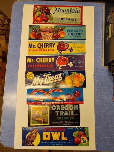 Original cherry crate labels ,collection of over 50 plus extras great ...