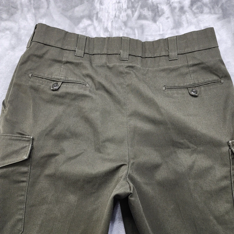 Horace Pantalones Pequeños Hombres 38 Verde Pantalón Carga Coolflex Cintura Uniforme Utilidad Foto 3 de 4