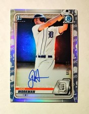Gage Workman 2020 1st Bowman Chrome AUTO REFRACTOR 213/499 #CDA-GW Raw RC R6