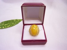 VINTAGE BERNSTEINRING, RUSSISCH 1970/80er JAHRE