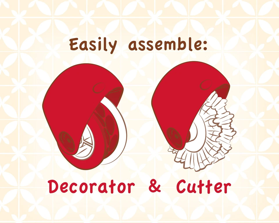 Talisman Designs Pastry Wheels Pie Crust Decorator & Cutter Set, Red - Image 3 of 3