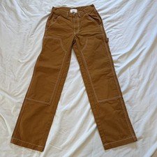 BDG Urban Outfitters Orange Brown Womens Canvas Carpenter Pants Dbl Knee Size 24