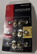 Genuine Grover 109C Super Rotomatic 3x3 tuners, Imperial Buttons,Chrome