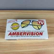 New VTG AmberVision sun Glasses 80s Driving Aviator Frame As Seen On TV