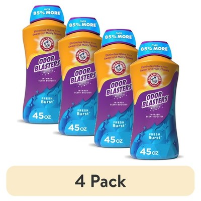 (4 pack) ARM & HAMMER Odor Blasters In-Wash Scent Booster, Laundry Scent Booster