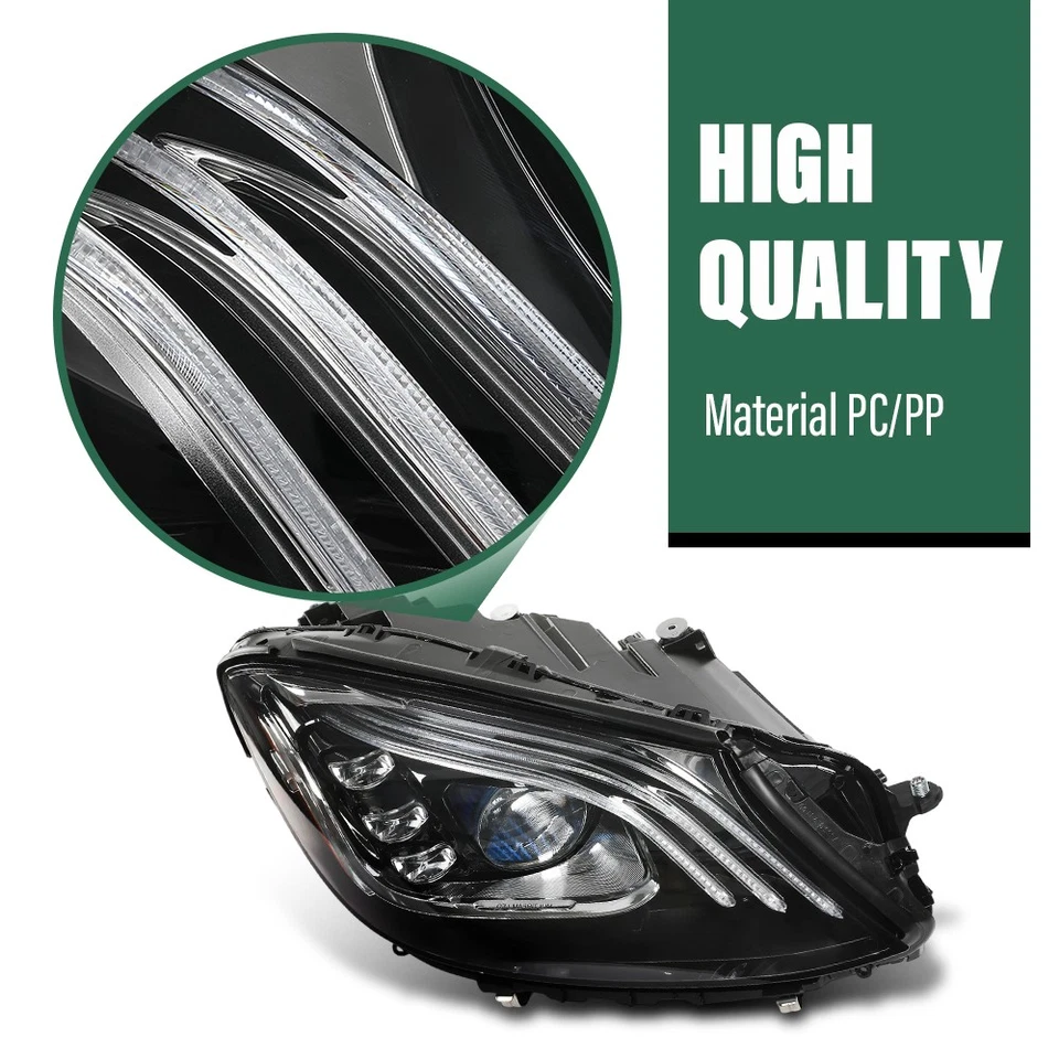 Faro LED lado derecho apto para Mercedes-Benz Clase S 2018-2021 W222 S560 S63 Foto 4 de 4