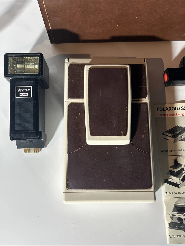 Vintage Polaroid SX-70 Kamera Alpha 1 Classic analoge Sofortbildkamera mit Tasche ungetestet - Bild 2 von 4