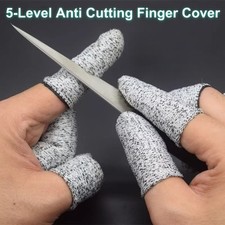 Level 5 Cut Resistant Finger Protector Safety Kitchen Anti Cut Fingertip Glv new