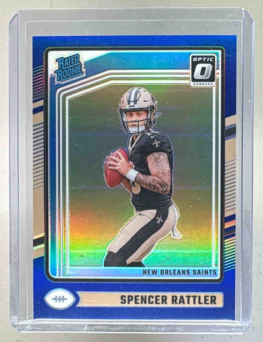 Spencer Rattler 2024 Panini Donruss Optic #289 Blue Rated Rookie /199